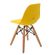 5 Kit 6 Cadeiras Eiffel DKR Infantil Rivatti 31 cm -Largura- Assento em PP Amarelo e Base em Madeira